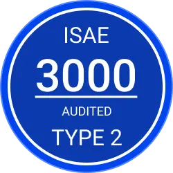 ISAE 3000 Type 2 audit badge.